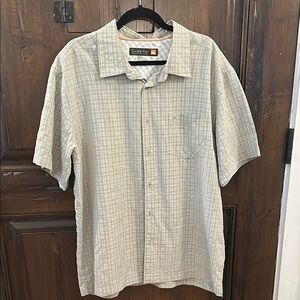 Men's Beige Plaid Shirt